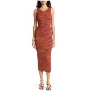 Ramy Brook Thorne Bodycon Dress in Cinnamon Combo.